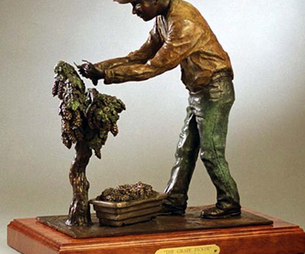 The Grape Picker Bronze Sculpture